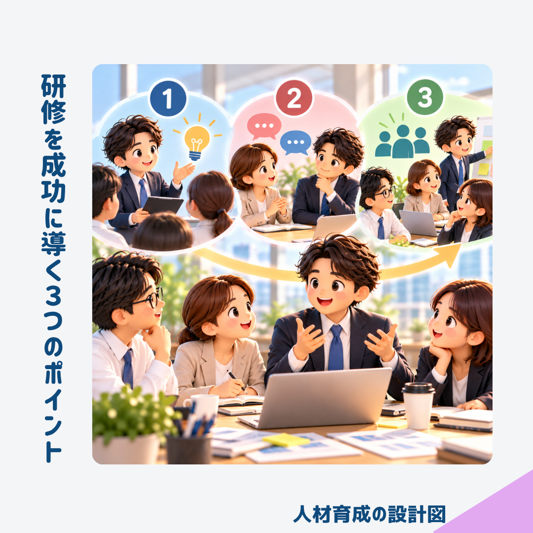 研修を成功に導く3つのポイントとは?