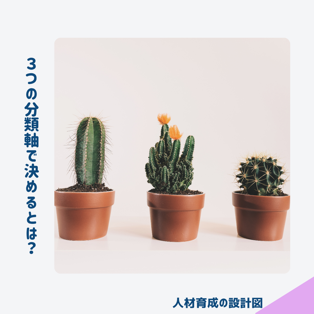 社員研修を決める際の3つの分類軸