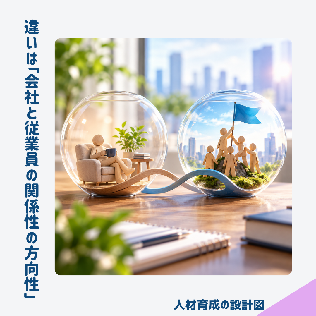 最大の違いは「会社と従業員の関係性の方向性」にあり