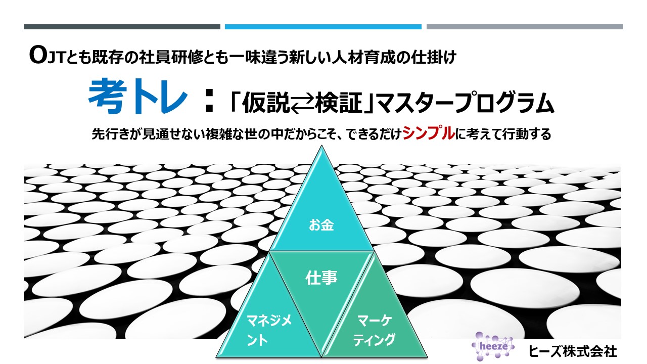 OJTとも既存の社員研修とも違う新しい人材育成の仕掛け